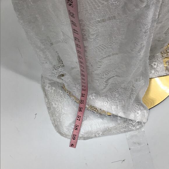 LULU'S S White Romantically Entwined Lace Backless Mermaid Maxi Dress NEW 0B16 - Picture 5 of 11